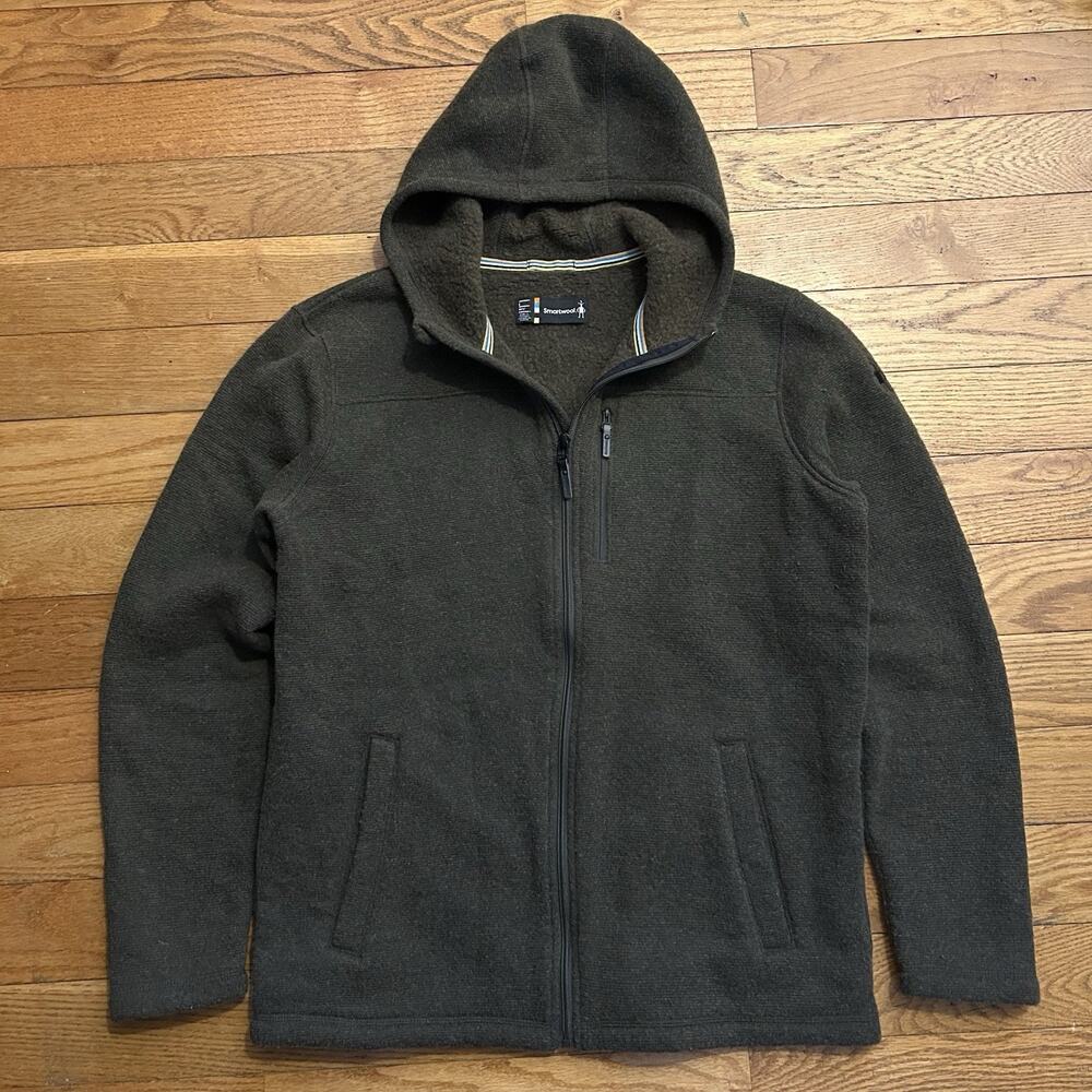 Smartwool Hudson Trail Fleece Wool Full Zip Thermal Hoodie Mens Large